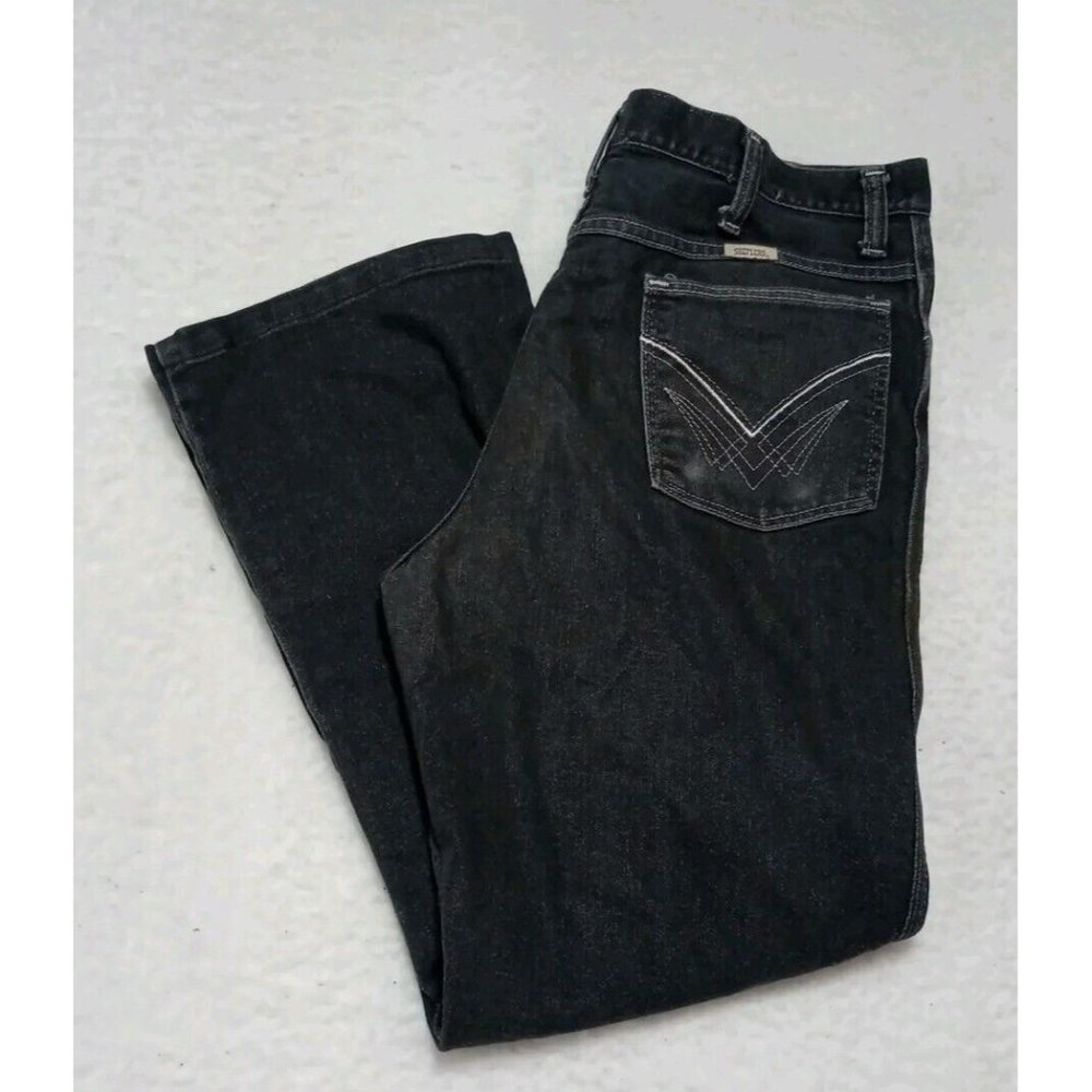 Vintage Sheplers Black Straight Leg Jeans Men's Size 38 Made In USA